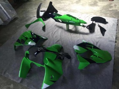 Grün Matt Schwarz Tintenblau Kawasaki ZX9R 00-01 Verkleidungen