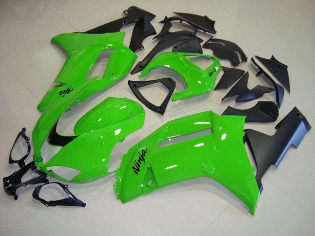 Grün Matt schwarz Kawasaki ZX6R 07-08 Verkleidungen Grün Matt schwarz Kawasaki ZX6R 07-08 Verkleidungen