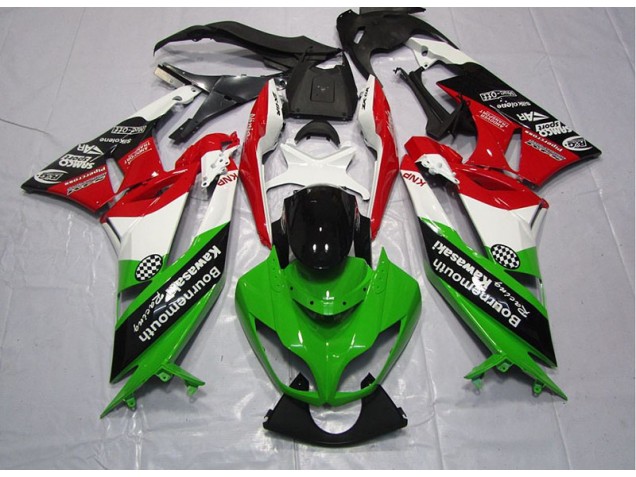 Grün Rot Kawasaki ZX6R 09-12 Verkleidungen Grün Rot Kawasaki ZX6R 09-12 Verkleidungen