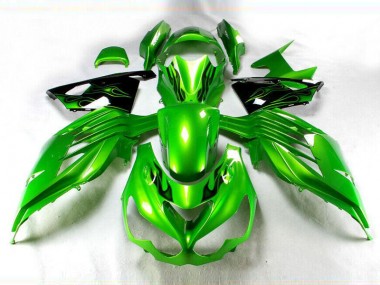 Grün Schwarz Kawasaki ZX14R ZZR 1400 12-21 Verkleidungen