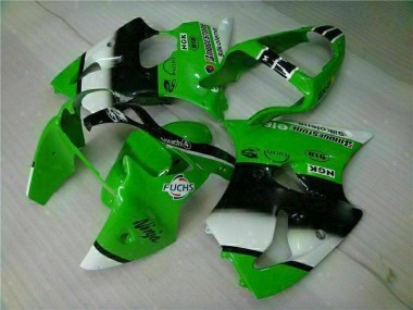 Grün Schwarz Kawasaki ZX6R 00-02 Motorrad Verkleidungen