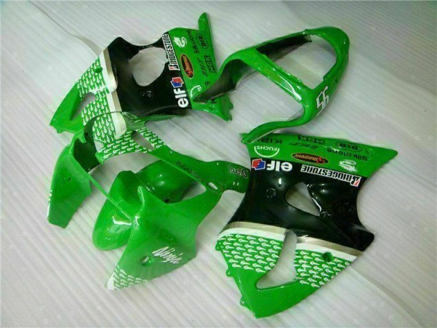 Grün Schwarz Kawasaki ZX6R 00-02 Verkleidung