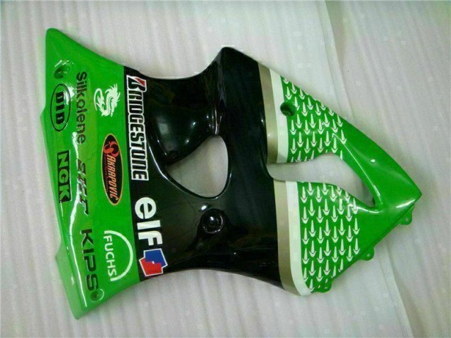 Grün Schwarz Kawasaki ZX6R 00-02 Verkleidung