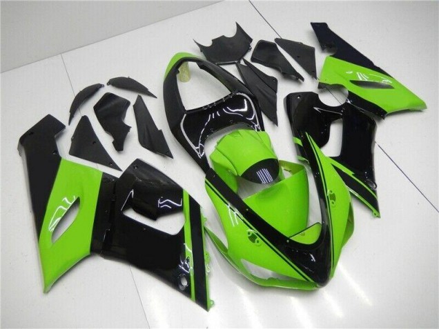 Grün Schwarz Kawasaki ZX6R 05-06 Verkleidung