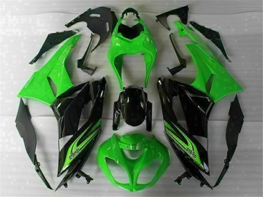 Grün Schwarz Kawasaki ZX6R 09-12 Verkleidung