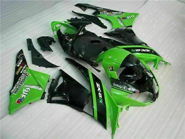 Grün Schwarz Kawasaki ZX6R 09-12 Verkleidungen Grün Schwarz Kawasaki ZX6R 09-12 Verkleidungen