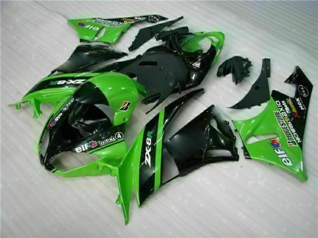 Grün Schwarz Kawasaki ZX6R 09-12 Verkleidungen Grün Schwarz Kawasaki ZX6R 09-12 Verkleidungen