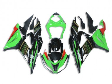 Grün Schwarz Kawasaki ZX6R 13-18 Verkleidungen