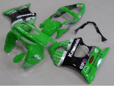 Grün Schwarz Kawasaki ZX6R 98-99 Verkleidungen