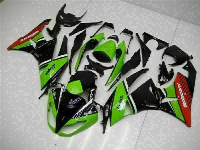Grün Schwarz Rot Kawasaki ZX6R 09-12 Verkleidungen