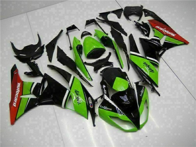 Grün Schwarz Rot Kawasaki ZX6R 09-12 Verkleidungen