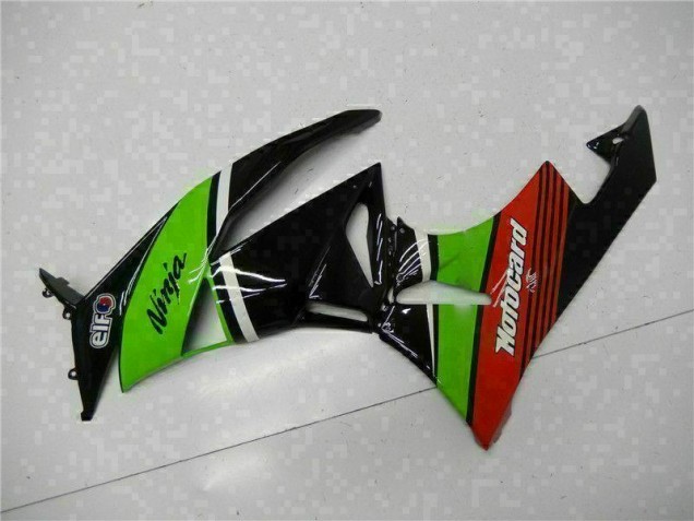 Grün Schwarz Rot Kawasaki ZX6R 09-12 Verkleidungen