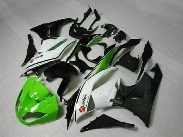 Grün Schwarz Weiß 25 Kawasaki ZX6R 09-12 Verkleidungen Grün Schwarz Weiß 25 Kawasaki ZX6R 09-12 Verkleidungen