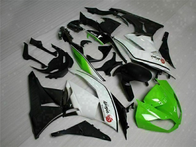 Grün Schwarz Weiß 25 Kawasaki ZX6R 09-12 Verkleidungen Grün Schwarz Weiß 25 Kawasaki ZX6R 09-12 Verkleidungen