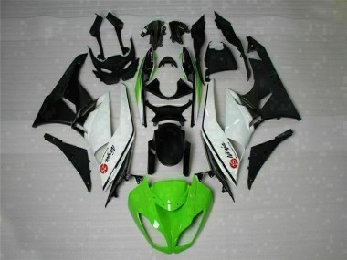 Grün Schwarz Weiß 25 Kawasaki ZX6R 09-12 Verkleidungen