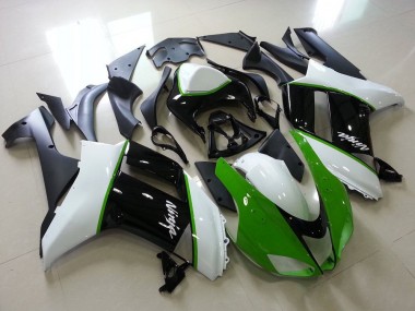 Grün Schwarz Weiß Kawasaki ZX6R 07-08 Verkleidungen