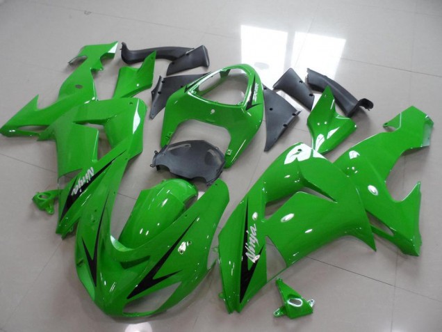 Grün Schwarzer Pfeil Kawasaki ZX10R 06-07 Verkleidungen