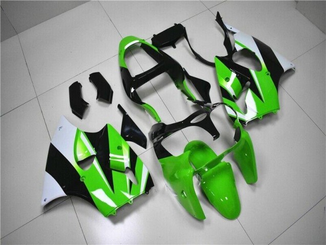 Grün Weiß Schwarz Kawasaki ZX6R 00-02 Verkleidungen Grün Weiß Schwarz Kawasaki ZX6R 00-02 Verkleidungen