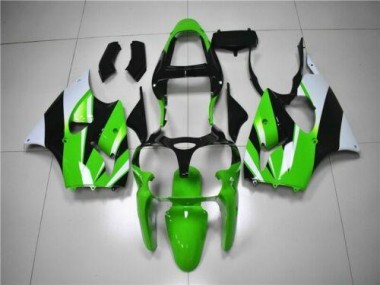 Grün Weiß Schwarz Kawasaki ZX6R 00-02 Verkleidungen