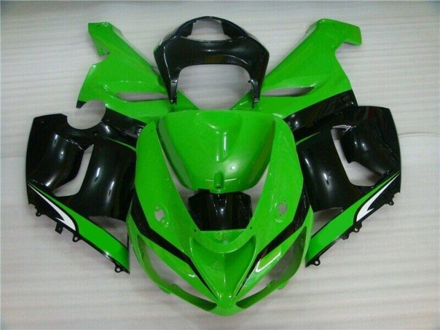 Grün Weiß Schwarz Kawasaki ZX6R 05-06 Verkleidungen Grün Weiß Schwarz Kawasaki ZX6R 05-06 Verkleidungen
