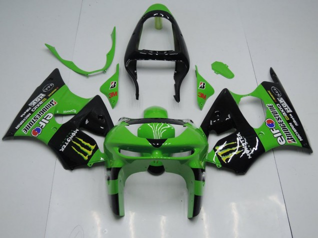 Grünes Monster Kawasaki ZX6R 98-99 Verkleidungen