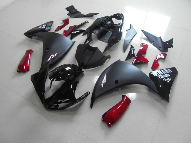 Matt Schwarz Rot Yamaha R1 09-11 Verkleidungen Matt Schwarz Rot Yamaha R1 09-11 Verkleidungen