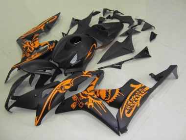 Matt Schwarzer Orange Aufkleber Honda CBR 600 RR 07-08 Verkleidungen