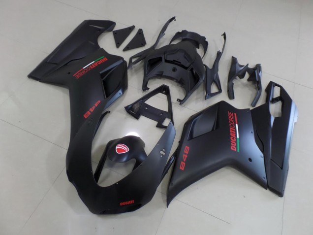 Matt Schwarzer roter Aufkleber Ducati 848 1098 1198 07-14 Verkleidungen Matt Schwarzer roter Aufkleber Ducati 848 1098 1198 07-14 Verkleidungen