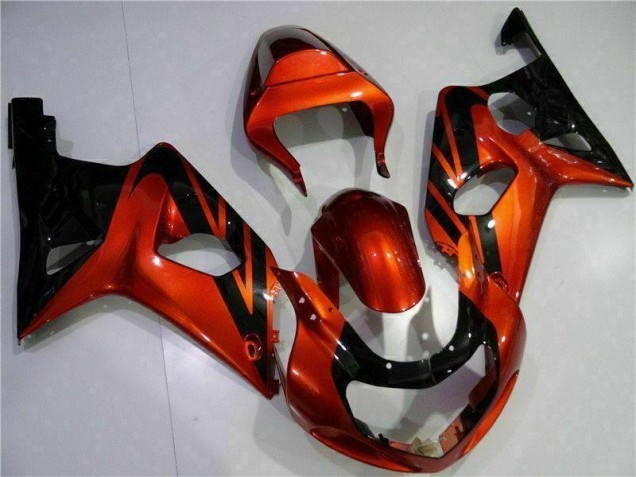 Orange Schwarz Suzuki GSXR 1000 K1 00-02 Verkleidungen
