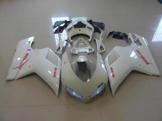 Perl Weiß Rote Aufkleber Ducati 848 1098 1198 07-14 Verkleidungen Perl Weiß Rote Aufkleber Ducati 848 1098 1198 07-14 Verkleidungen