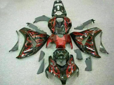 Rot Flamme Honda CBR 1000 RR 08-11 Verkleidung
