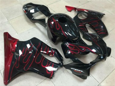 Rot Flamme Honda CBR 600 F4i 01-03 Verkleidungen