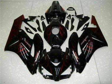 Rot Flamme Schwarz Honda CBR 1000 RR 04-05 Verkleidungen