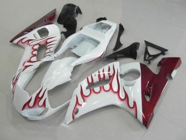 Rot Flamme Yamaha R6 98-02 Verkleidungen
