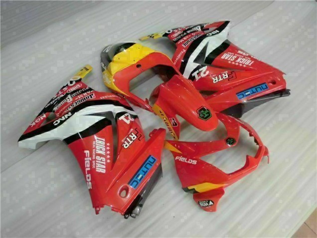 Rot Gelb Kawasaki EX250 08-12 Verkleidungen