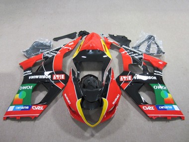 Rot Grün Schwarz Suzuki GSXR 1000 K3 03-04 Verkleidungen