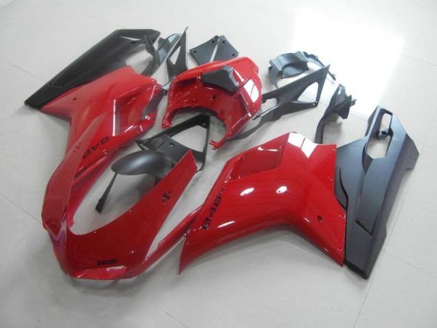 Rot Schwarz Ducati 848 1098 1198 07-14 Verkleidungen Rot Schwarz Ducati 848 1098 1198 07-14 Verkleidungen