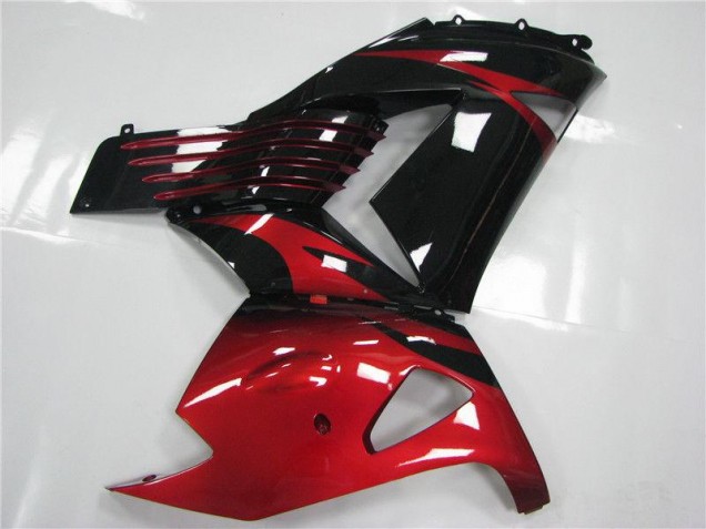 Rot Schwarz Kawasaki ZX14R ZZR 1400 06-11 Verkleidungen