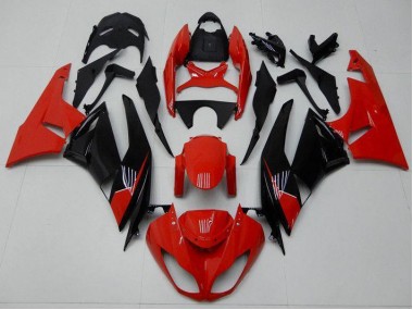 Rot Schwarz Kawasaki ZX6R 09-12 Verkleidungen