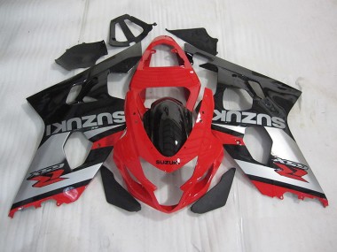 Rot Schwarz Silber Suzuki GSXR 600 K4 04-05 Verkleidungen