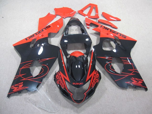 Rot Schwarz Suzuki GSXR 750 K4 04-05 Verkleidungen Rot Schwarz Suzuki GSXR 750 K4 04-05 Verkleidungen