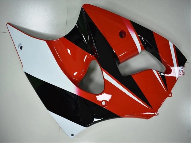 Rot Schwarz Weiß Kawasaki ZX6R 00-02 Verkleidungen