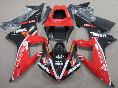 Rot Schwarz Weiß SantUnder Yamaha R1 04-06 Verkleidungen