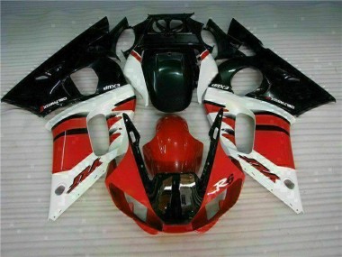 Rot Schwarz Yamaha R6 98-02 Vollverkleidung