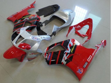Rot Silber Honda VTR 1000 00-06 Verkleidungen