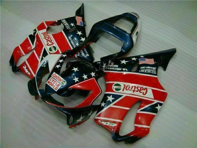 Rot Weiß Blau Castrol Cycle World Honda CBR 600 F4i 01-03 Verkleidungen Rot Weiß Blau Castrol Cycle World Honda CBR 600 F4i 01-03 Verkleidungen
