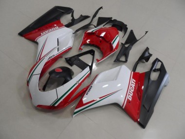 Rot Weiß Ducati 848 1098 1198 07-14 Vollverkleidung