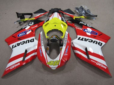 Rot Weiß Generali 46 Ducati 1098 848 07-14 Verkleidungen