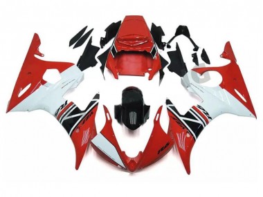 Rot Weiß Schwarz Yamaha R6 03-05 Vollverkleidung
