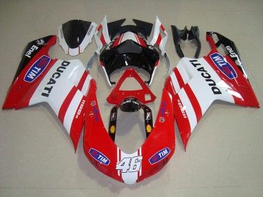 Rot Weiß Tim 46 Ducati 1098 07-14 Verkleidungen